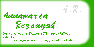 annamaria rezsnyak business card